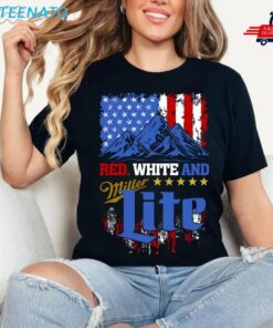 Red White And Miller Lite Beer Shirt2