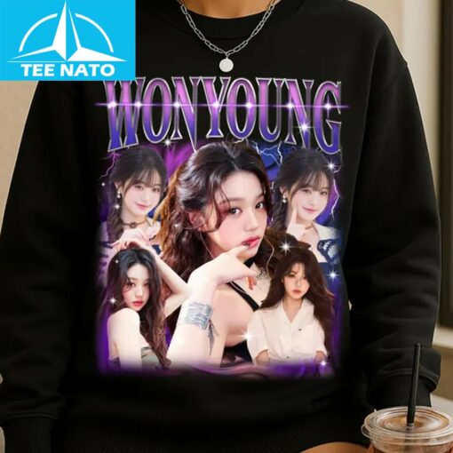 Retro Wonyoung Ive Kpop Shirt - Image 3