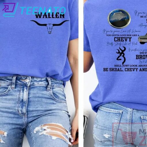 Skoal Chevy and Browning Morgan Wallen shirt - Image 4