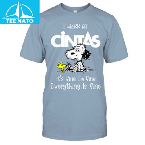 Snoopy I Work At Cintas Shirt - Image 4