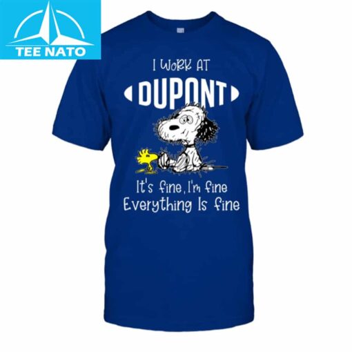 Snoopy I Work At Dupont Shirt - Image 3