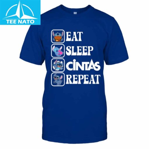 Stitch Eat Sleep Cintas Repeat Shirt - Image 2