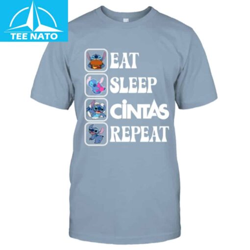 Stitch Eat Sleep Cintas Repeat Shirt - Image 3