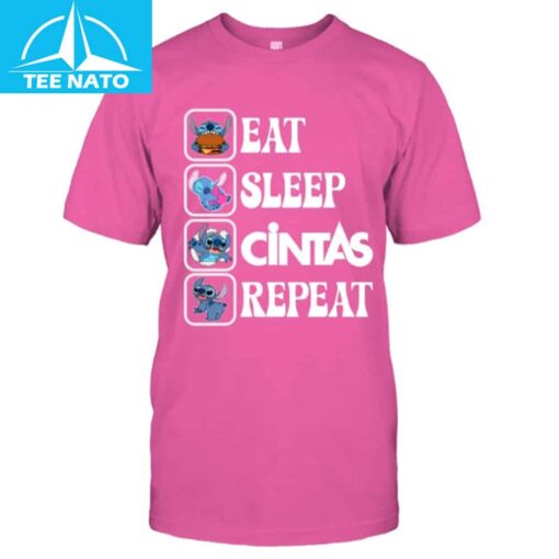 Stitch Eat Sleep Cintas Repeat Shirt - Image 4