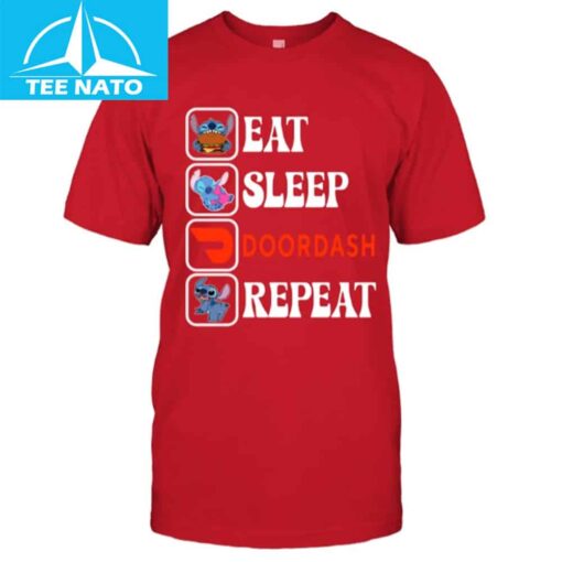 Stitch Eat Sleep Doordash Repeat Shirt - Image 3