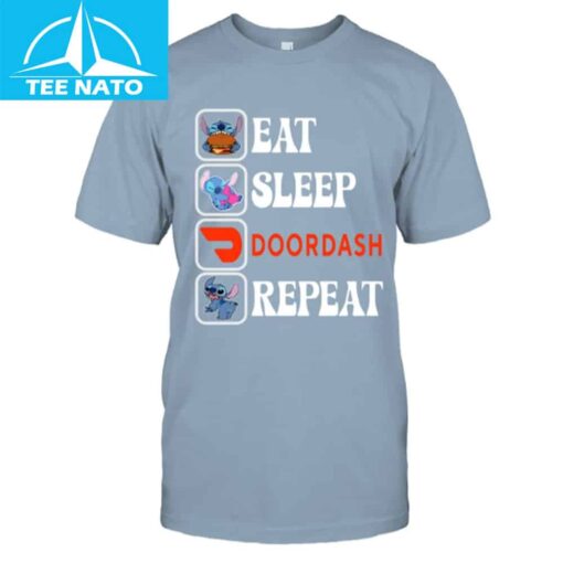 Stitch Eat Sleep Doordash Repeat Shirt - Image 4