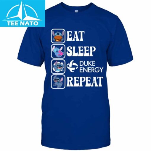 Stitch Eat Sleep Duke Energy Repeat Shirt - Image 3