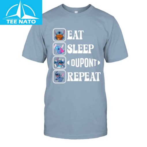 Stitch Eat Sleep Dupont Repeat Shirt - Image 4
