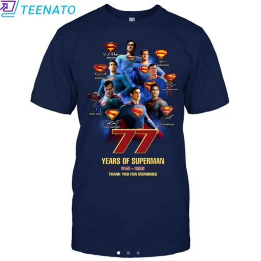 Superman 77Th Anniversary 1948-2025 T-Shirt - Image 5