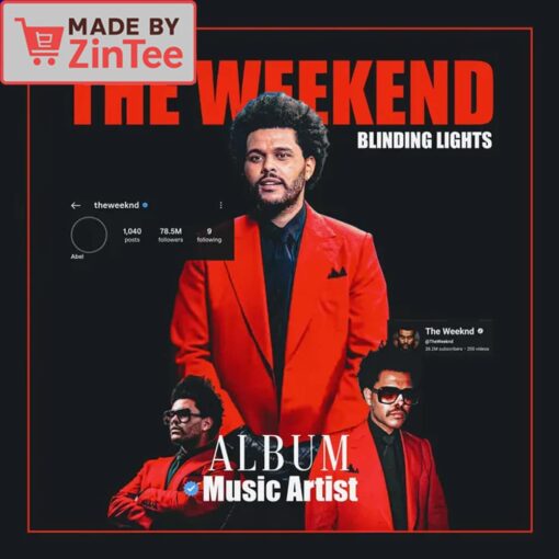 The Weeknd Blinding Lights Album shirt - Image 4