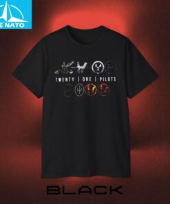 Twenty One Pilots All Eras Album Covers & Logos Collage Shirt