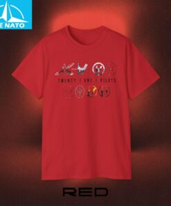 Twenty One Pilots All Eras Album Covers Logos Collage Shirt2