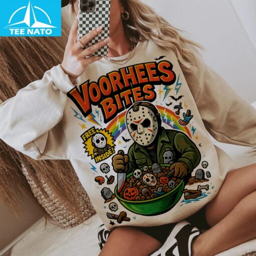 Vorhees Bites Funny Halloween Shirt - Image 5