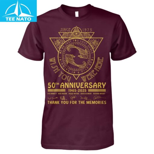 Wish You Were Here 50th Anniversary 1965–2025 Shirt - Image 4