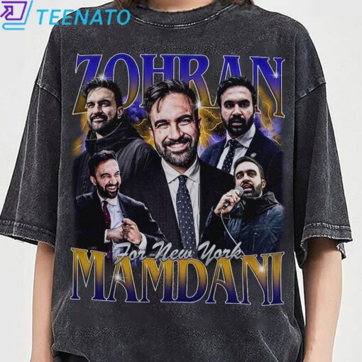 Zohran For New York City Bootleg 90s Vintage Shirt - Image 3