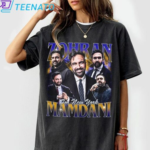 Zohran For New York City Bootleg 90s Vintage Shirt - Image 4