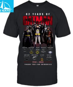 82 Years of Batman 1943-2025 Thank You For Memories Comic Shirt
