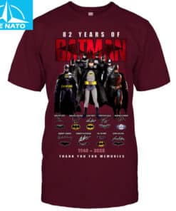 82 Years of Batman 1943 2025 Thank You For Memories Comic Shirt2