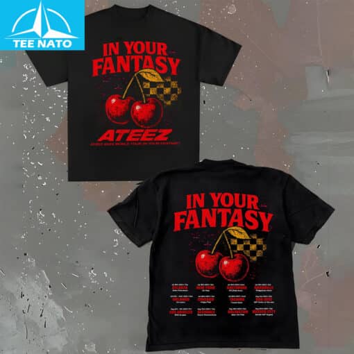 ATEEZ In Your Fantasy Cherry Tour Dates Shirt - Image 3