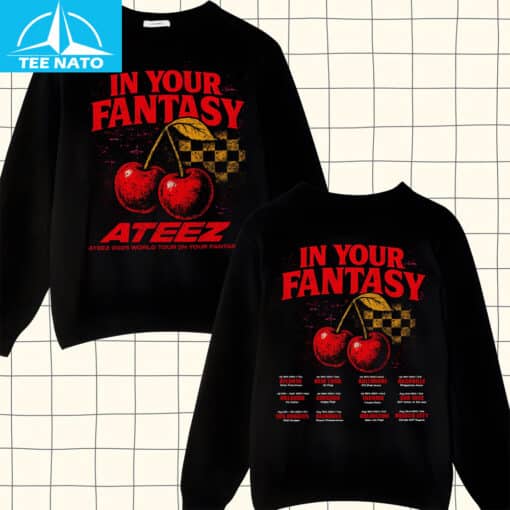 ATEEZ In Your Fantasy Cherry Tour Dates Shirt - Image 4