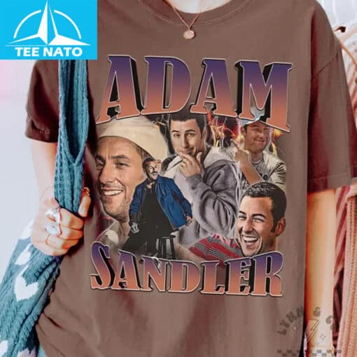 Adam Sandler Actor Vintage Style Movie Collage Shirt - Image 2