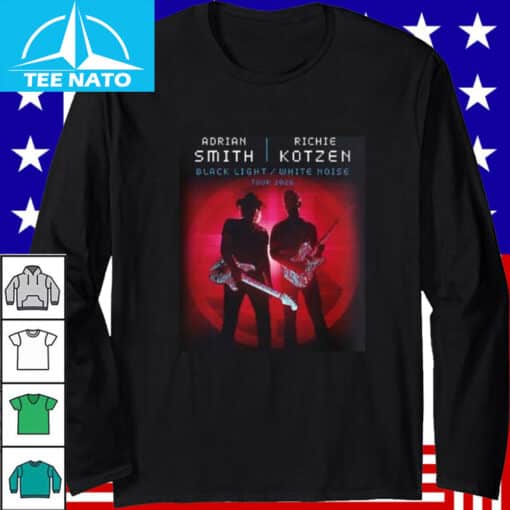 Adrian Smith Richie Kotzen Black Light White Noise Tour 2026 Shirt - Image 3