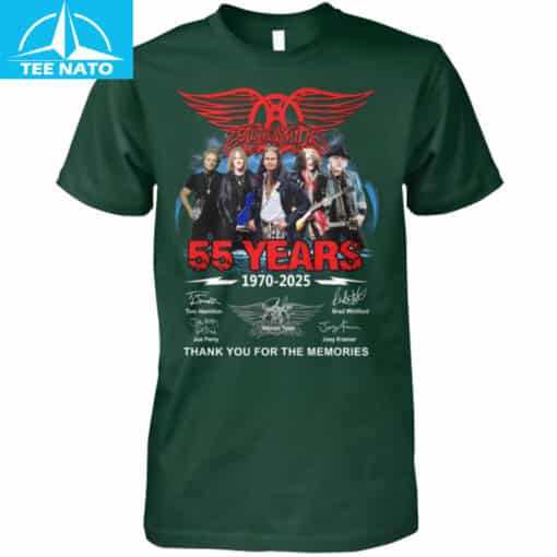 Aerosmith 55 Years 1970-2025 Thank You For The Memories Shirt - Image 3