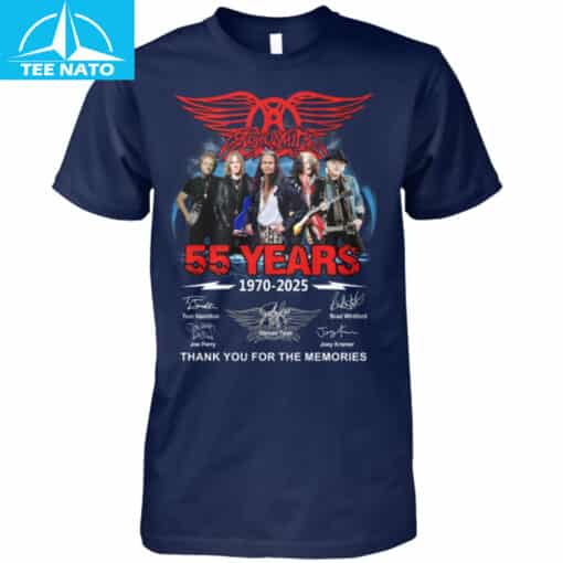 Aerosmith 55 Years 1970-2025 Thank You For The Memories Shirt - Image 5