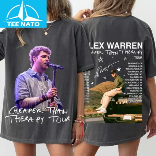 Alex Warren Cheaper Than Therapy Tour Shirt - Image 4