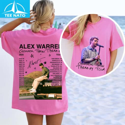 Alex Warren Tour Music 2025 Bootleg Fan Shirt - Image 5