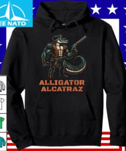 Alligator Alcatraz Cowboy Alligator with Shotgun Shirt3