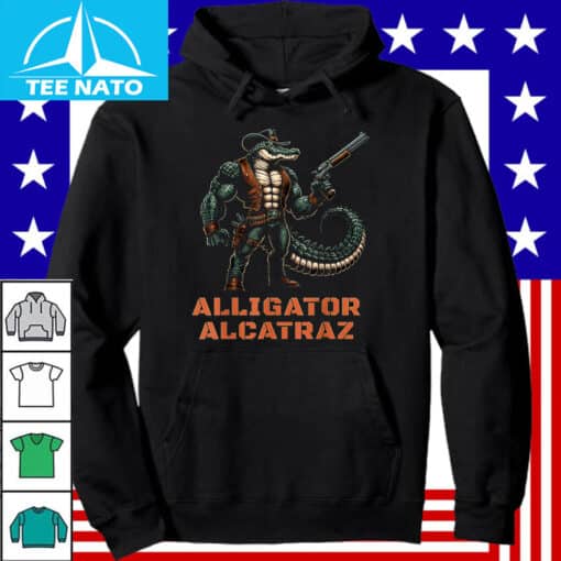 Alligator Alcatraz Cowboy Alligator with Shotgun Shirt - Image 4
