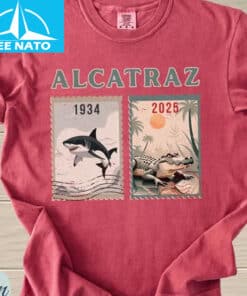 Alligator Alcatraz Cute Cartoon Style Style Shirt2