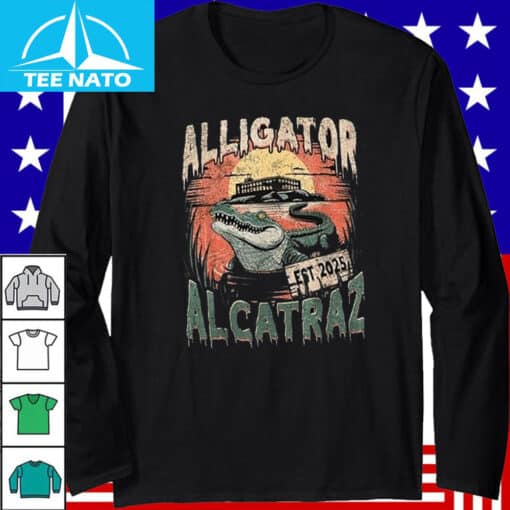 Alligator Alcatraz Est 2025 Prison Island Shirt - Image 3