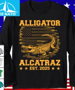 Alligator Alcatraz Est. 2025 American Flag Shirt