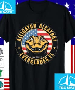 Alligator Alcatraz Everglades FL American Flag Shirt