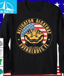 Alligator Alcatraz Everglades FL American Flag Shirt2