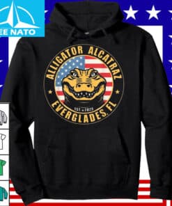 Alligator Alcatraz Everglades FL American Flag Shirt3