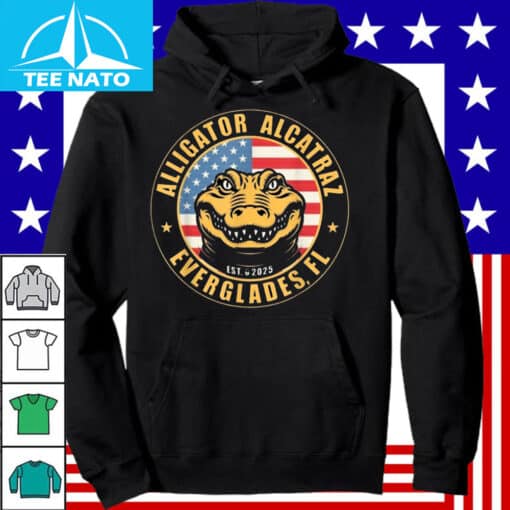 Alligator Alcatraz Everglades FL American Flag Shirt - Image 4