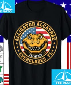 Alligator Alcatraz Everglades FL Est. 2025 American Flag Shirt