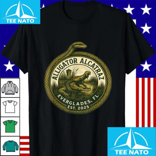 Alligator Alcatraz Everglades FL Est 2025 Snake Circle Shirt