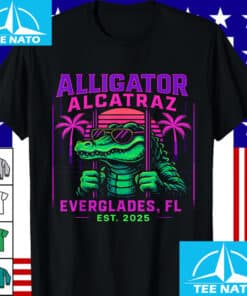 Alligator Alcatraz Everglades FL Retro Neon Shirt 3