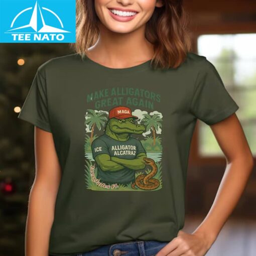 Alligator Alcatraz Everglades Florida Parody Shirt - Image 4