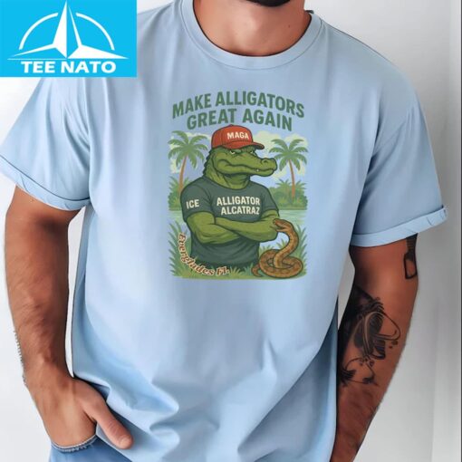 Alligator Alcatraz Everglades Florida Parody Shirt - Image 3