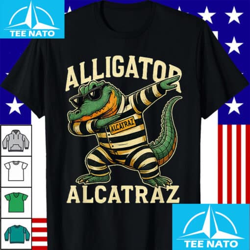 Alligator Alcatraz Funny Retro Dabbing Alligator T-Shirt