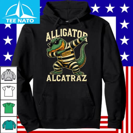 Alligator Alcatraz Funny Retro Dabbing Alligator T-Shirt - Image 4