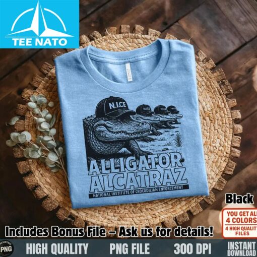 Alligator Alcatraz Gator Enforcement N.I.C.E Prison Squad Shirt - Image 3