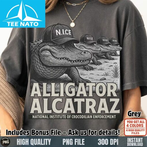Alligator Alcatraz Gator Enforcement N.I.C.E Prison Squad Shirt - Image 2