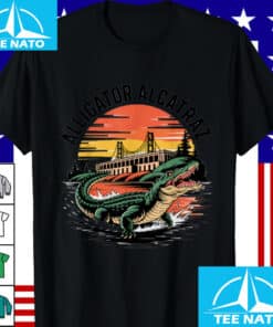 Alligator Alcatraz Golden Gate Bridge Sunset Shirt
