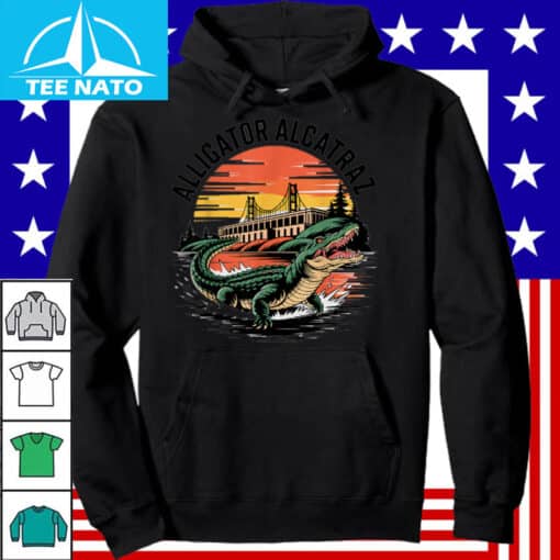 Alligator Alcatraz Golden Gate Bridge Sunset Shirt - Image 4